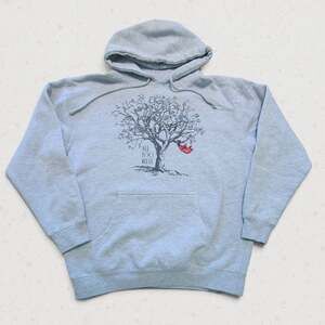 Taylor Swift All Too Well Red Tree Size Large Gray Pullover Hoodie Sweatshirt